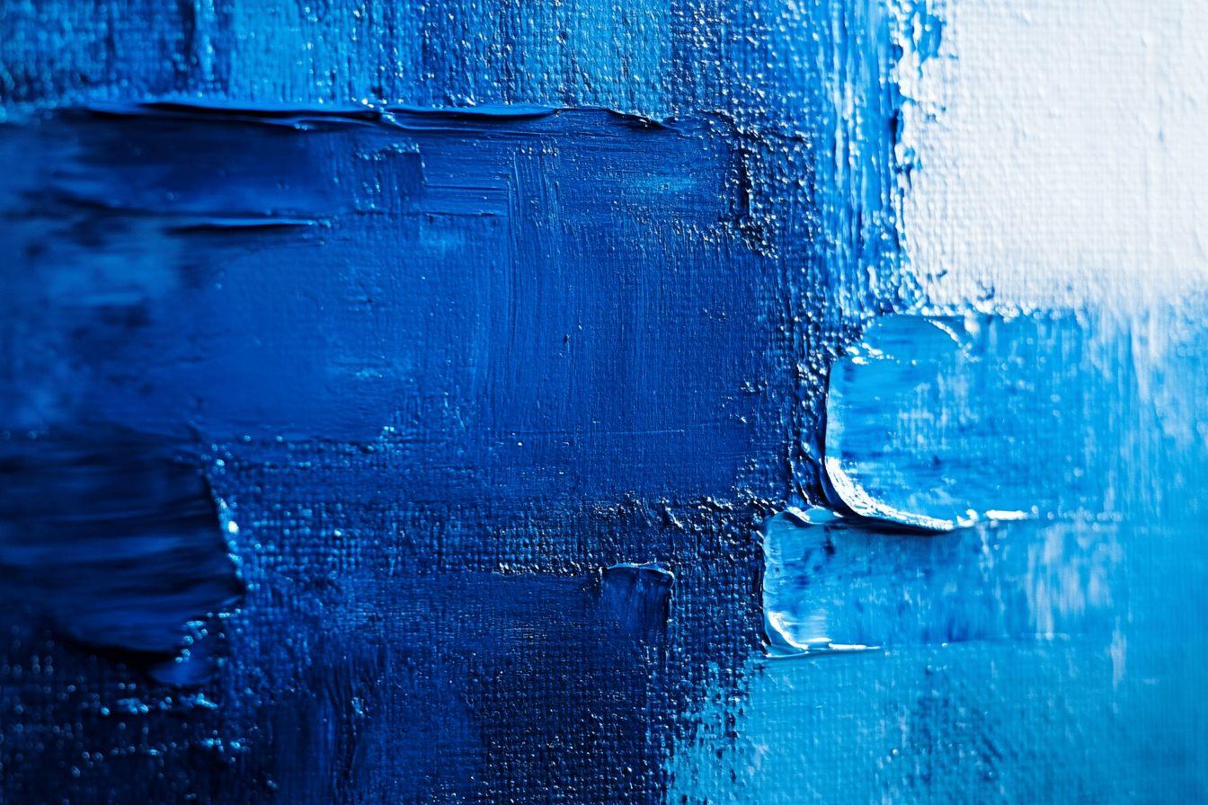 Peinture bleu Klein - couleur bleue pour décoration intérieure et artistique