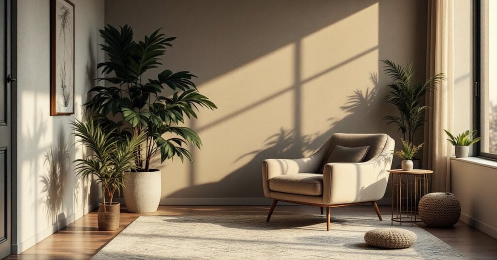Fauteuil confort moderne au design épuré dans un intérieur contemporain lumineux